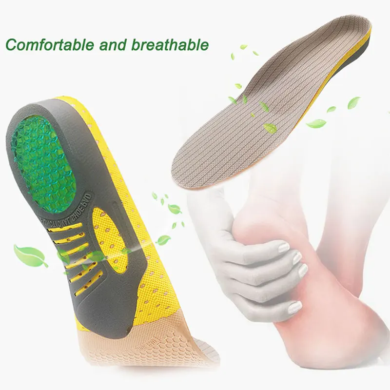 

2pcs Remove The Foot PVC Sponge Insole Orthotic Insole Grey Comfortable Silica Gel Sports Insole Soft Motion Security DIY