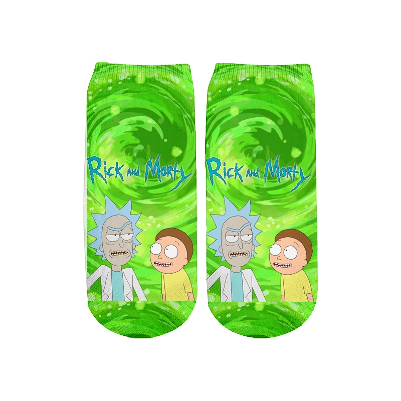 Новейшие Rick and Morty 3D печатных мультфильм милые короткие носки для мужчин женщин harajuku корейские носки RS-009 - Цвет: 11