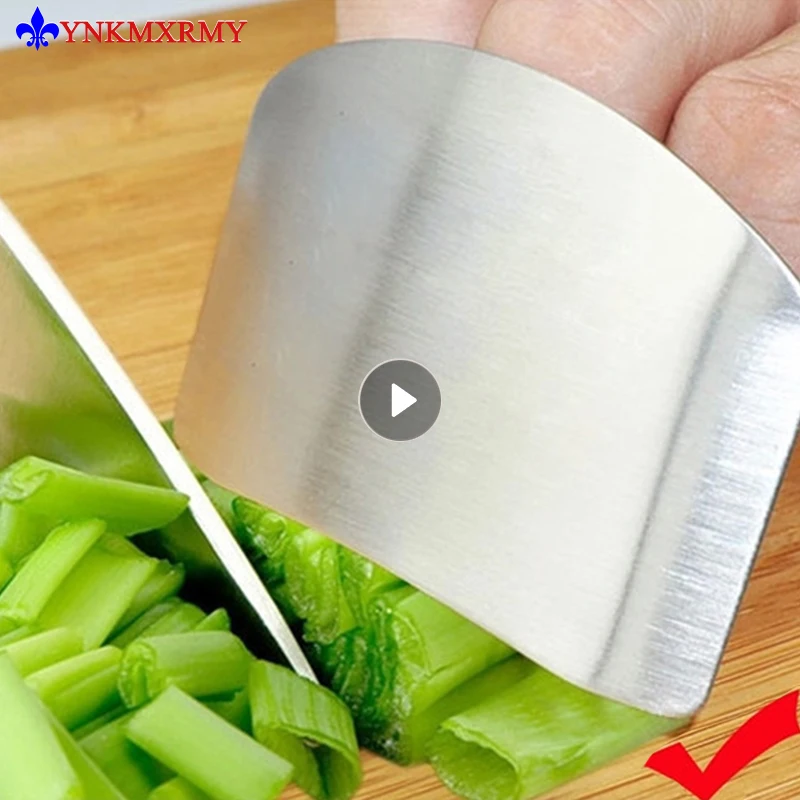 protector de dedos protector de pulgar herramienta de cocina para cortar alimentos Paquete de 6 protectores de dedos de acero inoxidable fundas seguras para la punta de los dedos cortar verduras