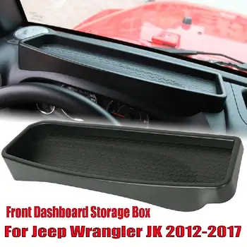 

Car Front Dashboard Storage Box Tray Trim For Jeep Wrangler JK 12-17 Interior Accessories Multifunction Console Tidying