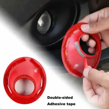 

2pcs Car Front Fog Lamp Light Cover Trim Decor For Dodge Challenger 2015-2019