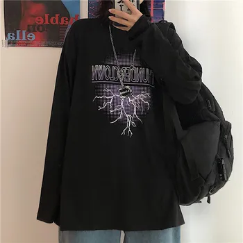 

L 2020 Autumn Clothing New Style Black and White with Pattern Long-sleeved