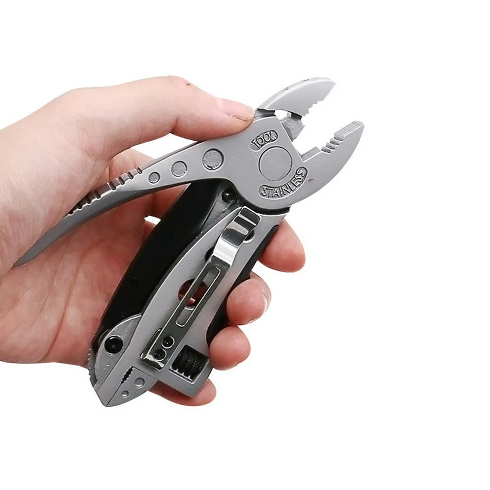

Mini Multifunctional Pliers Stainless Steel Screwdriver Set Adjustable Wrench Repair Tool Outdoor Travel Pocket Pliers Set