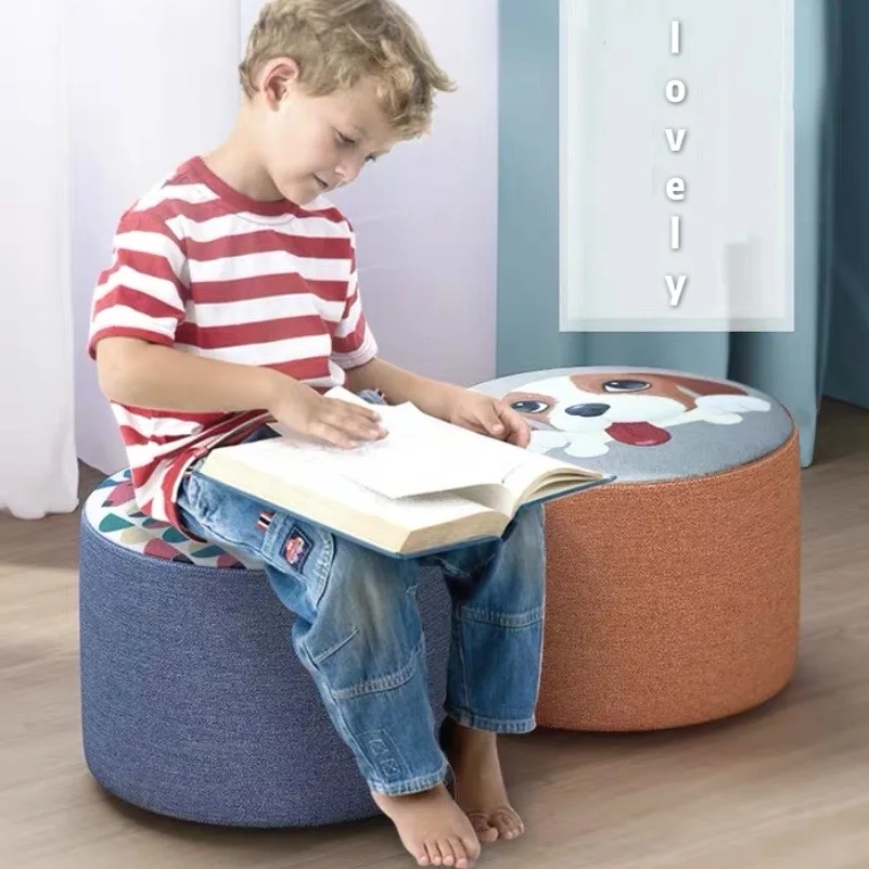 Children's Chair Lazy Person Creative Solid Wood Household Stool Web Celebrity Living Room Bedroom Shoe Cloth Art Stools