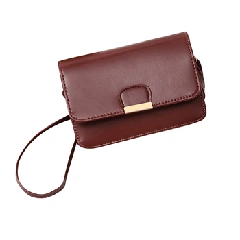 

Women Solid Color Crossbody Bag Ladies Fashion PU Leather Bag for Shopping Daily Wear Bags Burgundy/Brown/Black