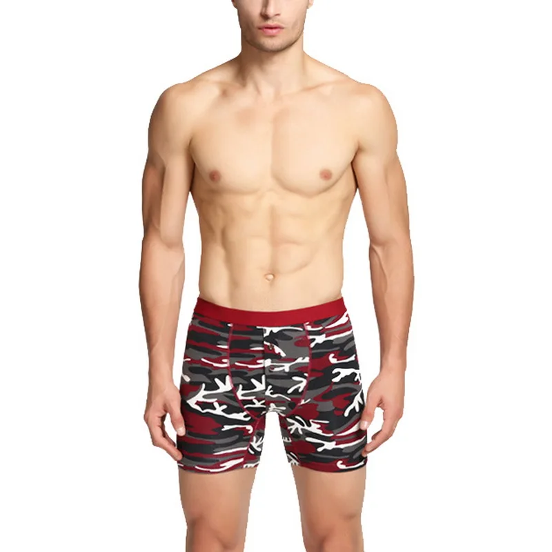 3 Pcs/lot Man Underwear Men Long Boxer Cotton Homme Boxers Shorts Printing Male Underpants Soft Breathable Fashion Shorts cuecas