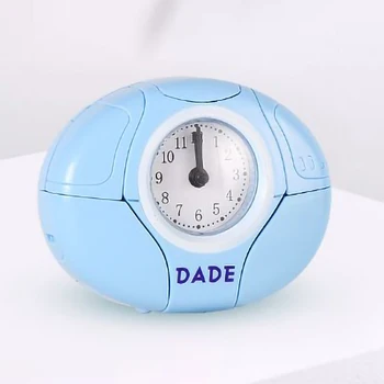 

Child Robot Alarm Clock Kid Toy Deformation Robot Table Clocks Cartoon Desk Clock for Students Kids Gift