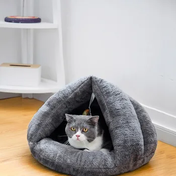 

Pet Dog Cat Thicken Beds Mats Pads Solid Sleeping Bag Winter Warm Cave Igloo Basket House Kitten Soft Cozy Indoor Cushion Kennel