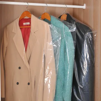 

garment storage bags for clothing suit cover,clothing dust cover can be hung transparent dust proof pouch