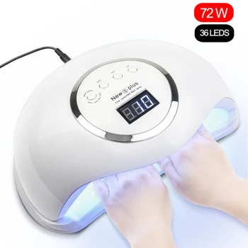 

72W UV LED Lamp Gel Nail Lamp Nail Dryer For Nails All Gel Polish Sensor Sun Led Light Nail Art Manicure Tools