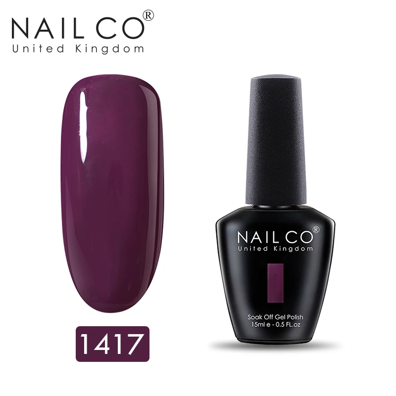 NAILCO 15 мл Гель-лак для ногтей маникюрный набор Гель-лак гели для нейл-арта бутылка из серии «сделай сам» Гель-лак УФ светодиодный Гель-лак для ногтей замочить - Цвет: 1417