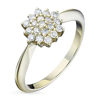 

Yellow gold ring with diamonds