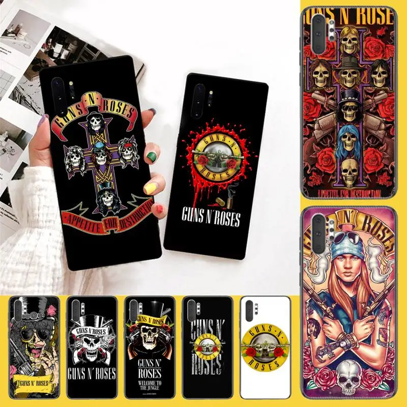 HPCHCJHM Guns n roses TPU Мягкий силиконовый чехол для телефона Samsung Galaxy J7 J8 J6 Plus 2018 Prime Note 7 8 9
