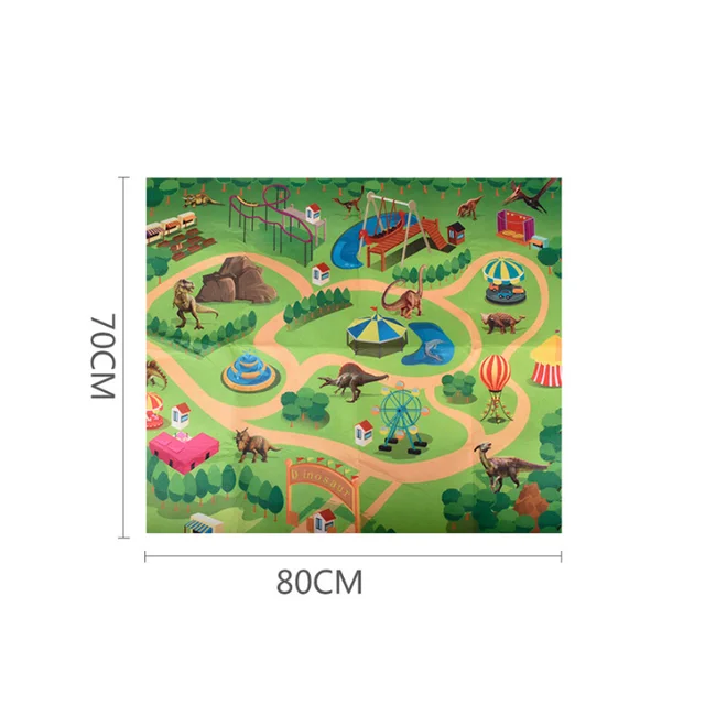 Cute Funny Dinosaur Models Amusement Scene Play Mat Rug Carpet Kids Development Toy 5
