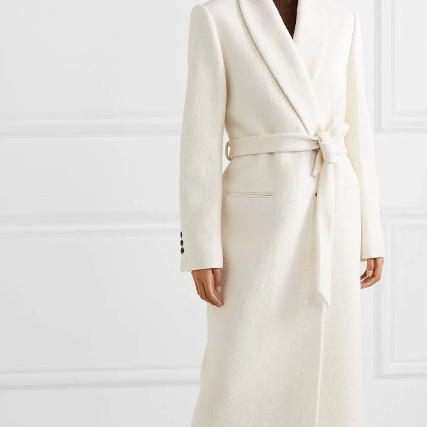 Misturas De Lã Jaqueta Casaco de Senhora X-Long Coats