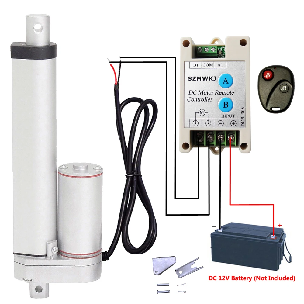 2PCS Heavy Duty 8/" Linear Actuator 330lbs Max Lift Multi-purpose 12Volt DC Motor