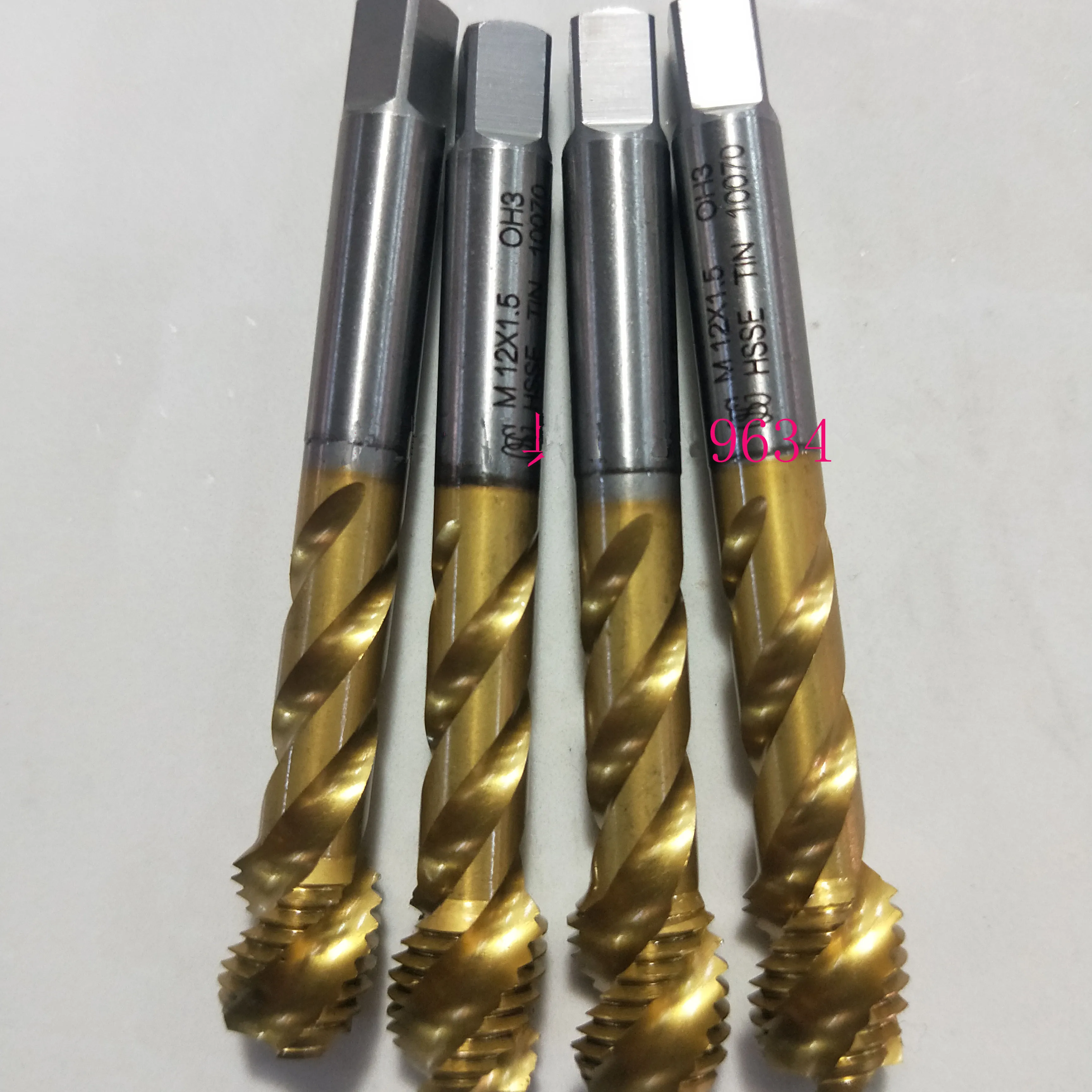 OSG /YAMAWA HSS-E M3 M4 M5 M6 M8 M10 M12 Titanium-coated deep hole spiral  tap