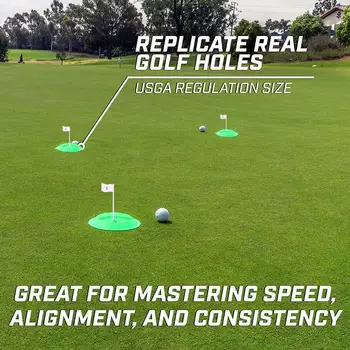 

Green All-Direction Golf Putting Cup Soft rubber Practice Tool Putter green flag Outdoor Hole Training Indoor Z2L2