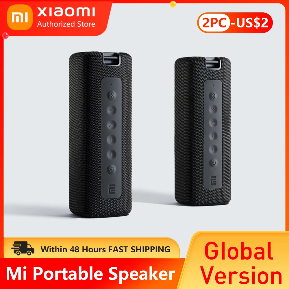US $50.00 Xiaomi Mi Portable Speaker Outdoor 16W TWS Connection High Quality Sound IPX7 Waterproof 13 hours playtime Speaker for Bluetooth