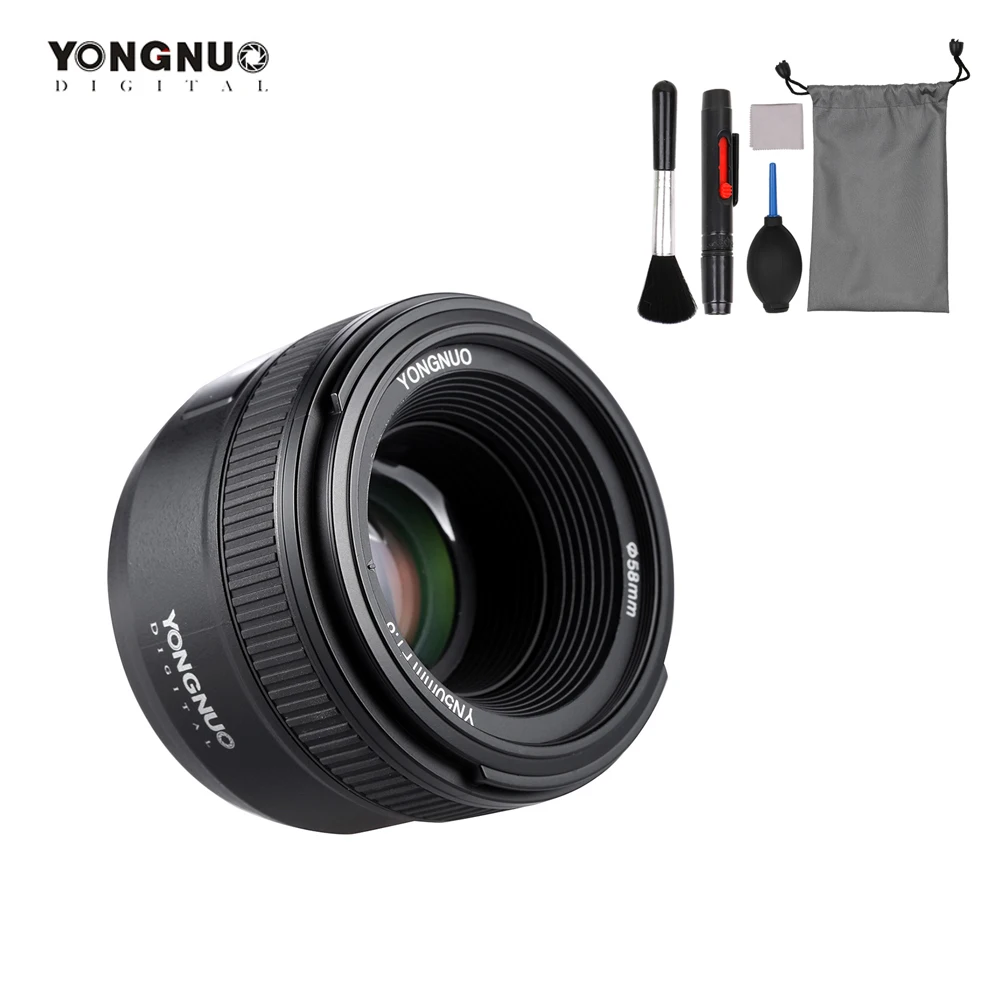 YONGNUO YN50mm F1.8 большая апертура AF Автофокус FX DX Полнокадровый объектив для камеры Nikon D800 D300 D700