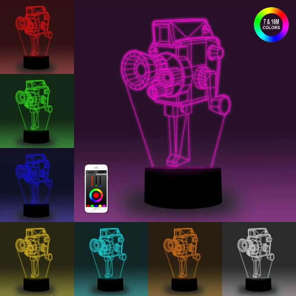 NiteApps 3D 8 мм камера ночник настольная Иллюзия украшение лампа подарок на день рождения приложение/сенсорное управление