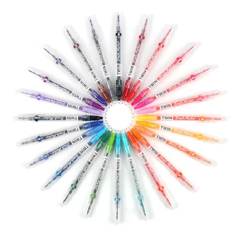 

12/24/36 Colors Set Double Head Water-Based Marker Brush Pen Felt-Tip Pen Painting Art Hand Account Watercolor