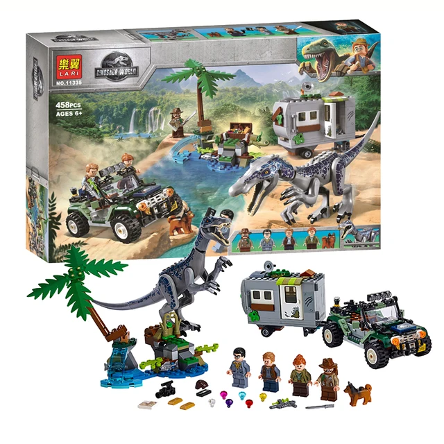Jurassic World The Treasure Hunt Baryonyx Offroader Model Building Blocks Dinosaur Boys Kid Compatible With Dolls