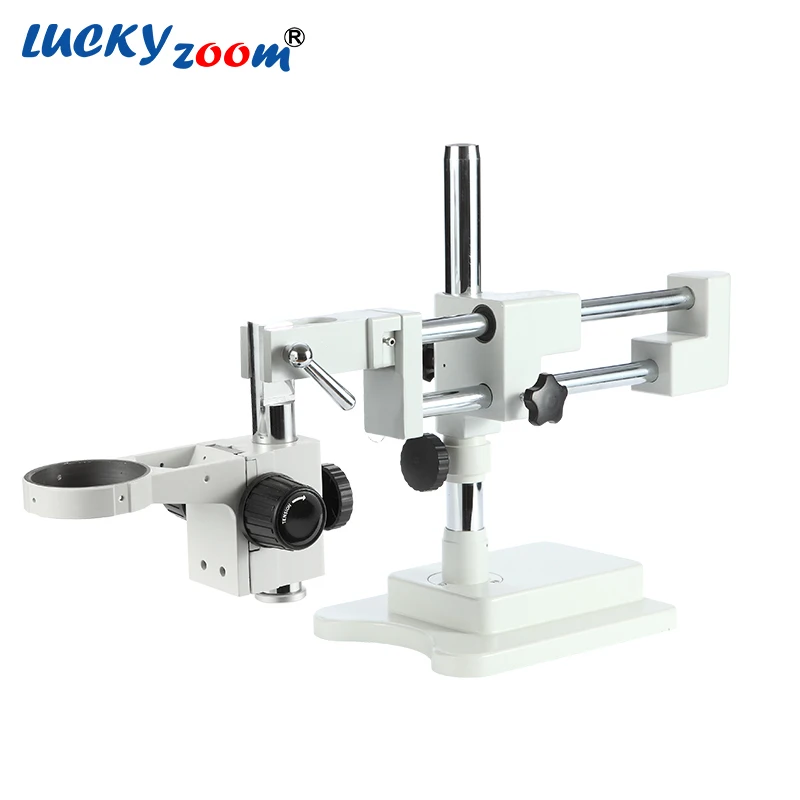 

Stable Silver Microscope Stand Double Boom Heavy Aluminum Microscope Stand With Head Holder Durable Bracket For Binoculars
