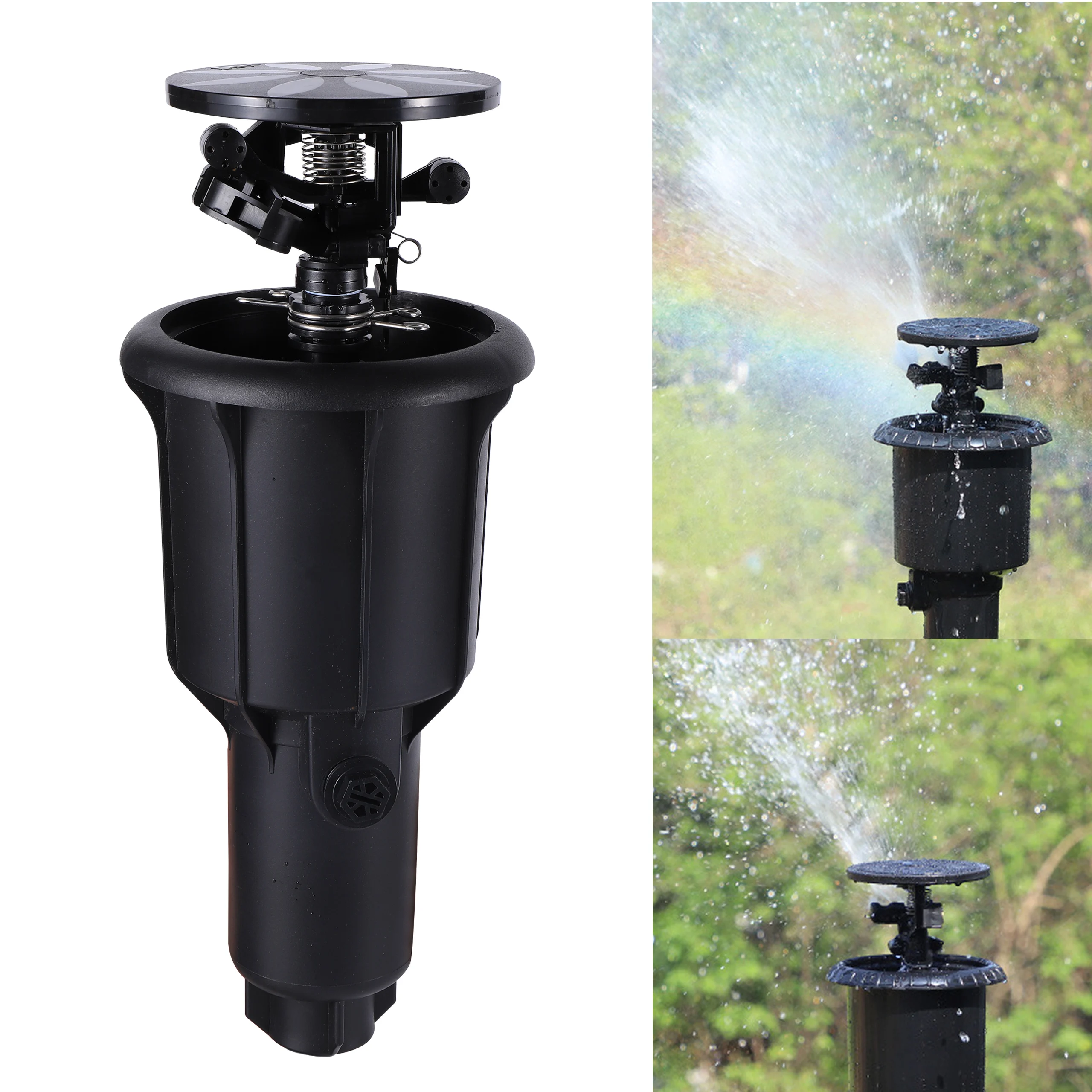 Inlet 1/2" 3/4" Integrated Female Thread Pop Up Rocker Rotary Sprinkler