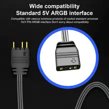 

Easy to Use 3 Pin to SATA Pin Power Supply Black Mini RGB Controller for Water Cooling Radiator