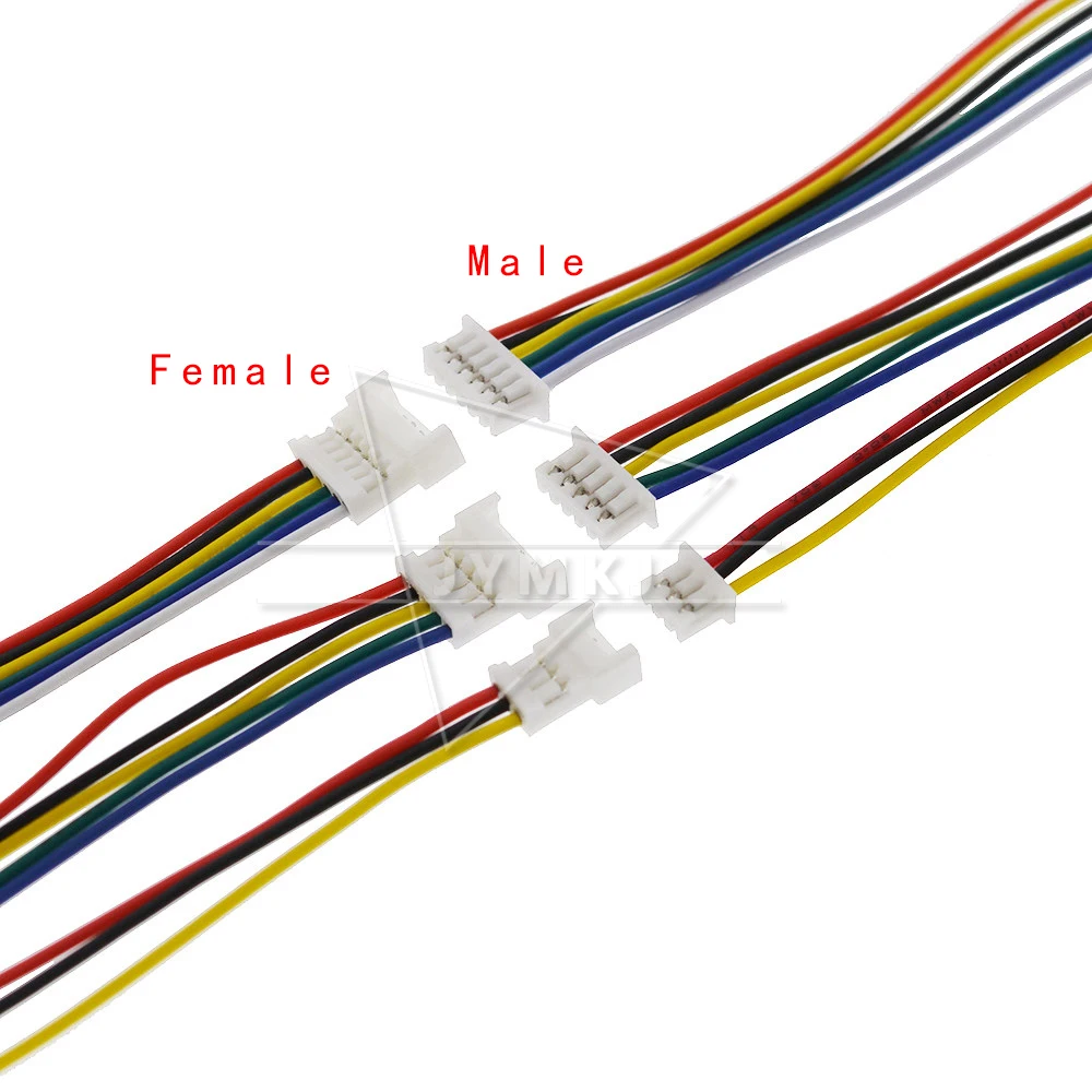 10 шт. Micro XH JST 1 25 2P 3P 4P 5P 6 контактный Штекерный разъем с проводными кабелями 150