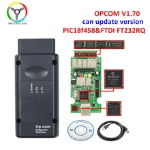 Nova atualização opcom v1.70 com pic18f458 ftdi chip para opel carro scanner diagnóstico flash atualização de firmware versão opcom v1.95