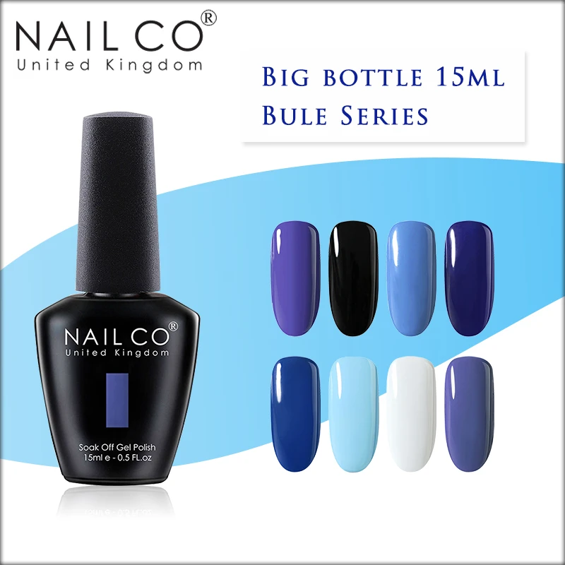 NAILCO голубая серия Новые цвета праймер гель лак замочить от УФ светодиодный Гель