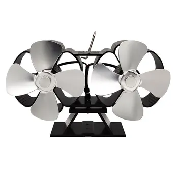 

Double Stove Fan For Fireplace Wood Log Burner Twin Heat Powered Eco Fan Fireplace Fan Thermal Power Fan