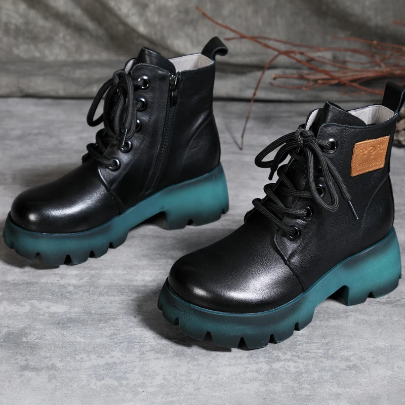 ファッションの通販サイト 女性のための厚い牛革の靴 ヨーロッパとアメリカのスタイル 新しい 秋 冬 21 Mid Calf Boots 待望の新作登場 Industrialchillan Cl