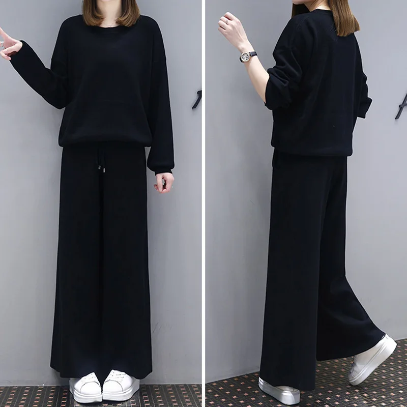 

Large Size Dress Western Style Set Female Spring New Style Fat Mm Cover Belly Tibetan Meat Slimming Loose Pants Casual Two-Piece