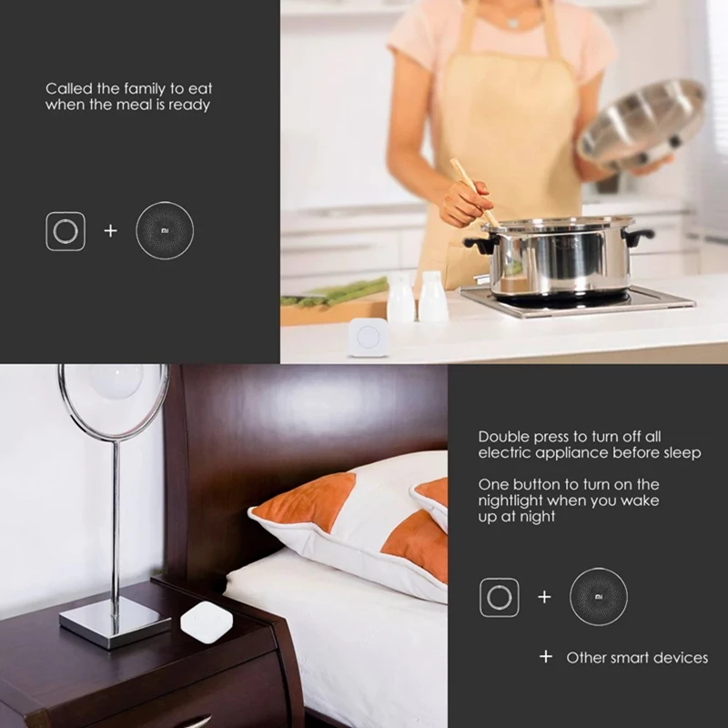  Aqara Smart Wireless Switch Intelligent Home Application Light Switch ZigBee Wifi Connection One Ke - 4000070310673