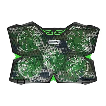 

5 Fans Dual USB Power Supply Laptop Cooling Fan Stand Pad Cooler For Notebook Low Noise LED Light Adjustable Wind Speed