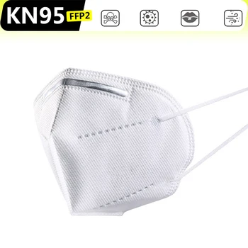 

200 piezas Máscara facial protectora FFP2 máscara KN95 máscaras CE mascarilla filtración máscara de boca transpirable 95% filtr