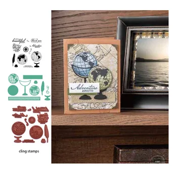 

JC Metal Cutting Dies and Stamps Globe Shape Letters for Scrapbooking Craft Stencil Handmade Tool Card Make Sheet Mould Die Cut
