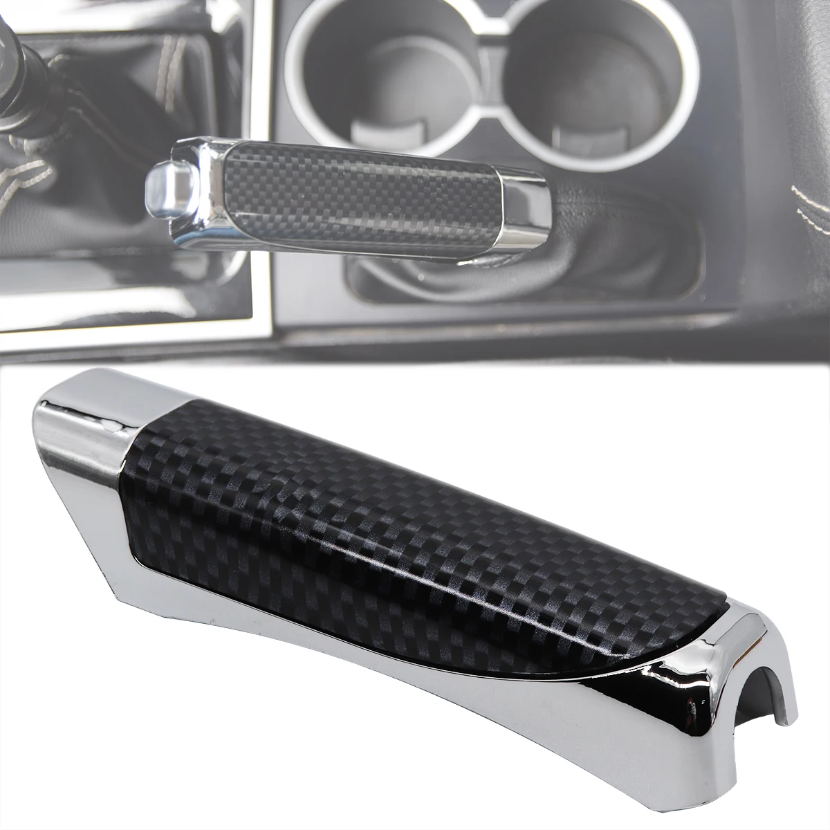 Universal Fashion Car Decoration Wooden Anti-slip Handbrake Covers Auto Gear Shift Collars For Honda Toyota VW Hyundai