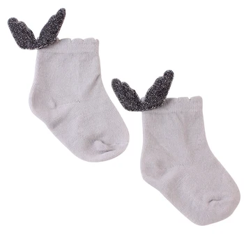 

Toddler Cartoon Anti-slip Kids Cute Wings Baby Socks Knitted Ankle Fashion Warm Short For Girls Foot Wear Soft