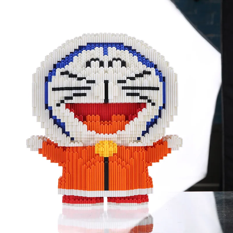 Xizai 8210 Аниме Doraemon зима кошка снег животное 3D модель 8407 шт Мини блоки кирпичи строительные игрушки для детей 31 см высота без коробки