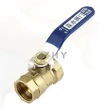 Женский к женскому 1/2PT резьбовой синий рычаг Ручка латунный шаровой клапан