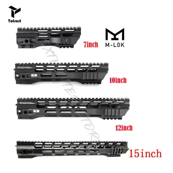 

TOtrait 7/10/12/15 Inch AEG M4 M16 AR15 Free Float M-Lock Quad Rail Handguard Picatinny Rail with steel Barrel Nut for Hunting 3