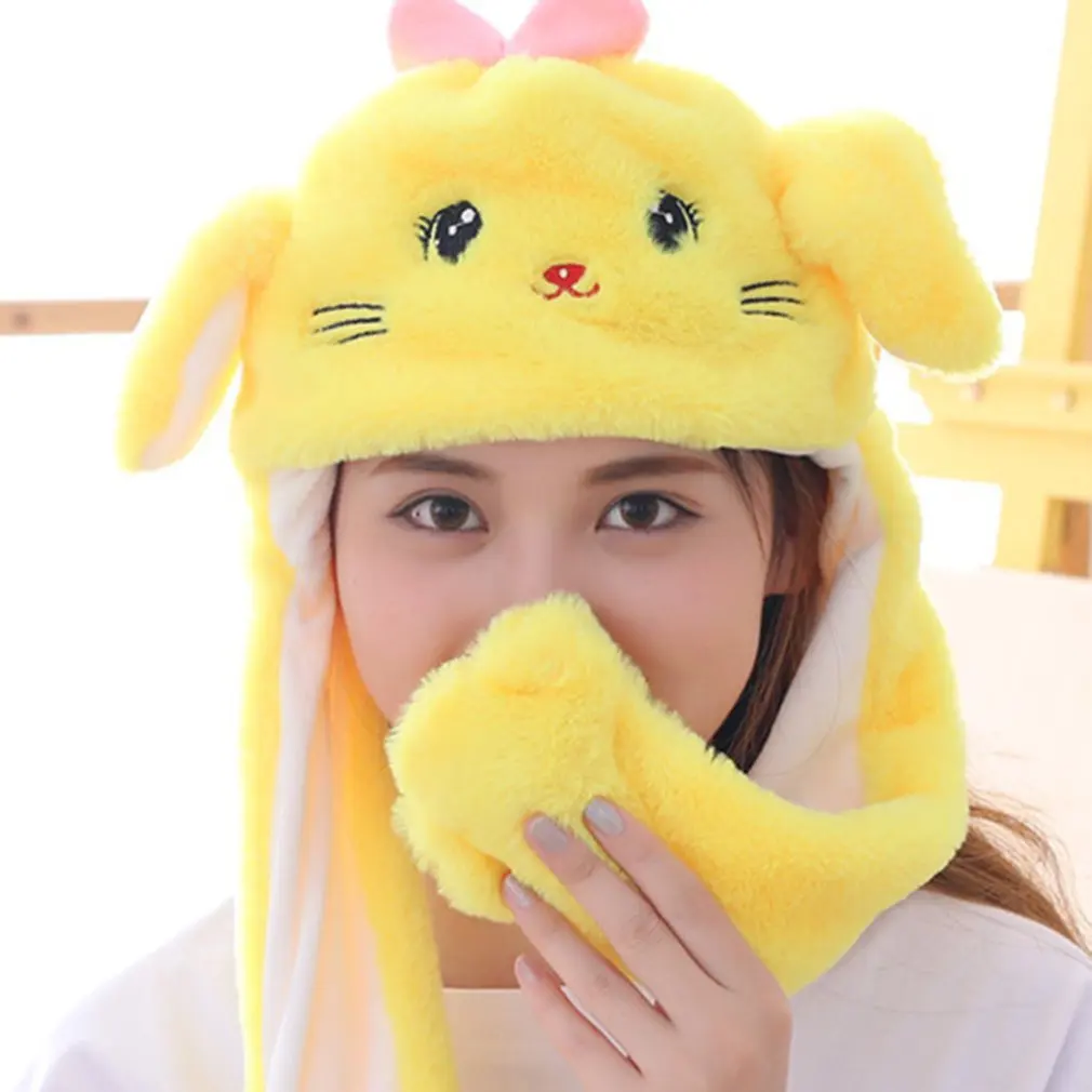 2021 New Rabbit Women's Hat Beanie Plush Can Moving Bunny Ears Hat with Movable Ears Hat for Women/Child/Girls 2021 New Rabbit Women's Hat Beanie Plush Can Moving Bunny Ears Hat with Movable Ears Hat for Women/Child/Girls