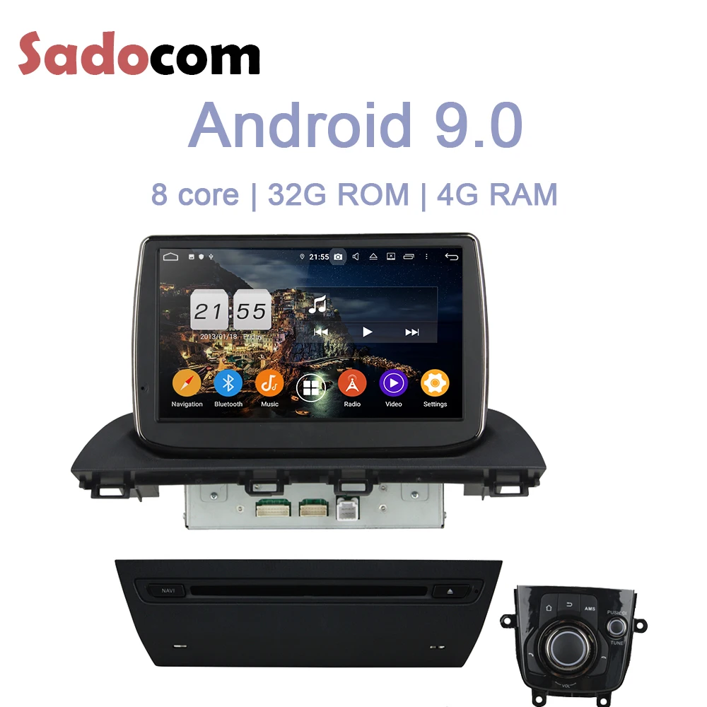 Автомобильный DVD-плеер 9 &quotDSP 2 din Android 0 для Mazda 3 Axela 2014 8 ядер 4 Гб + 32 GPS Glonass Map RDS радио