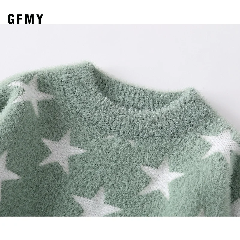 GFMY/осенне-зимнее мягкое бархатное пальто с круглым воротником для мальчиков и девочек; теплое пальто для малышей; детские свитера