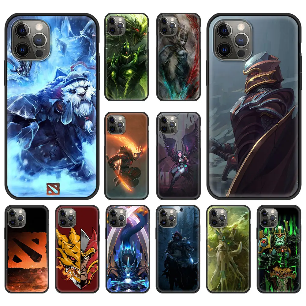 Чехол для телефона IPhone 11 Pro чехол Iphone 12 Max 7 8 Plus XR SE 2020 X XS черный Dota 2 Game | Мобильные