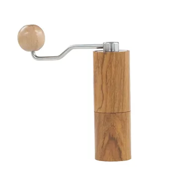 

Mini One Hand Coffee Grinder Grinder Manual Portable Adjustable Coffee Grinder Italian Grinder, Wood Grain Color